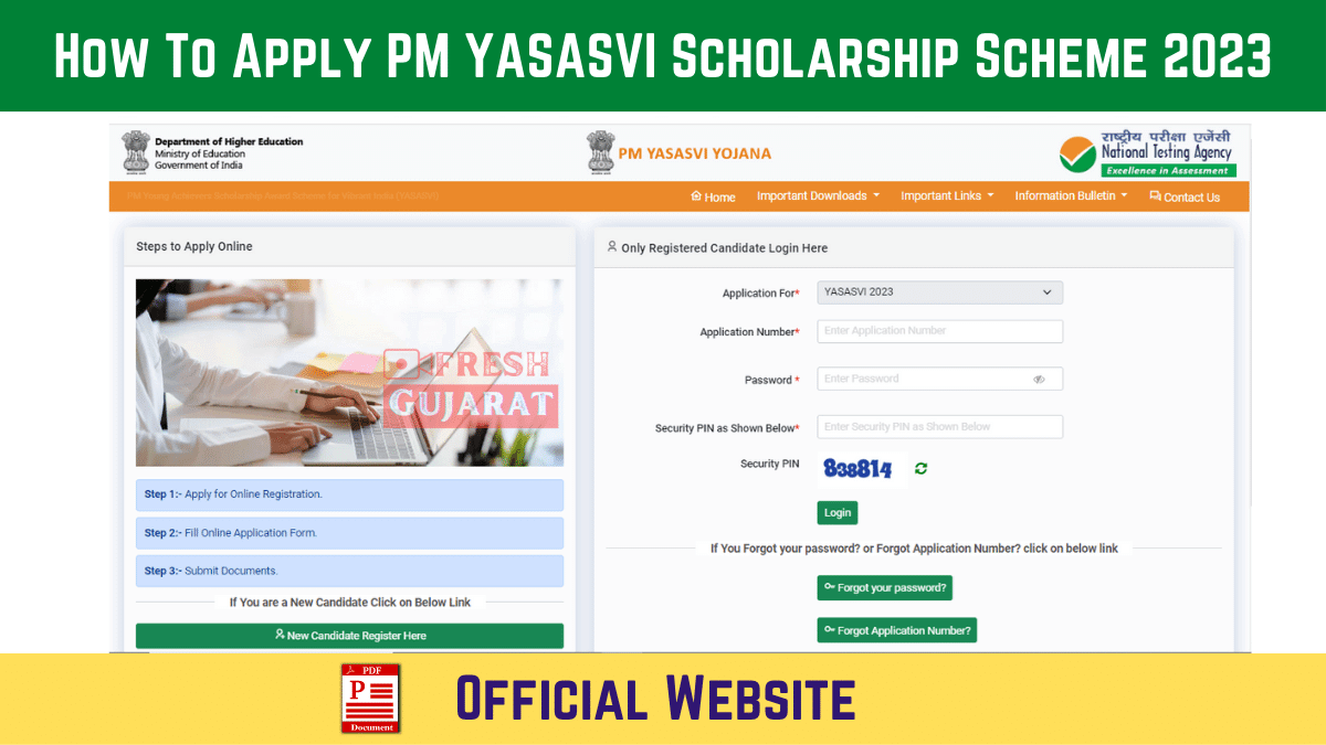 pm yashasvi scholarship registration